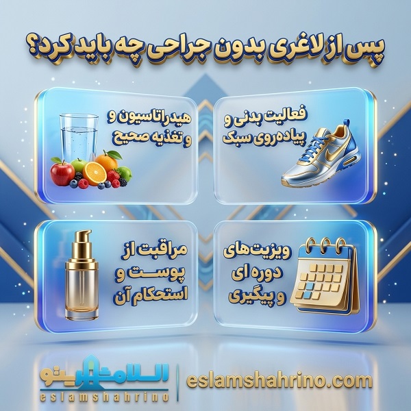 پس از لاغری بدون جراحی چه باید کرد؟