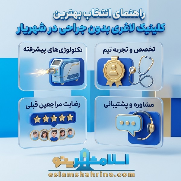 راهنمای انتخاب بهترین کلینیک لاغری بدون جراحی در شهریار