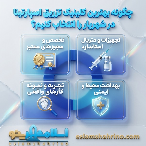چگونه بهترین کلینیک تزریق اسپارتینا در شهریار را انتخاب کنیم؟